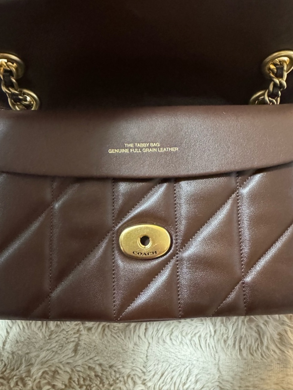 New with box COACH Tabby Shoulder Bag 26
With Pillow Quilting Brass/Maple $550 - Picture 4 of 11